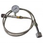HIGH PRESSURE INDUSTRIAL GAS TRANSFER STAINLESS STEEL HOSE WITH PRESSURE GAUGE (CO2)