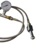 HIGH PRESSURE INDUSTRIAL GAS TRANSFER STAINLESS STEEL HOSE WITH PRESSURE GAUGE (CO2)