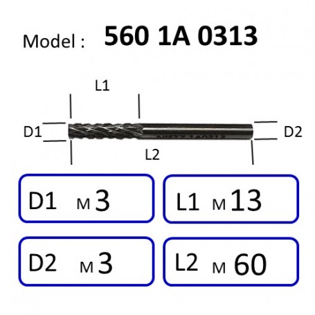 NIETZ 5601A / 5602A TAIWAN NIETZ DOUBLE CUT TUNGSTEN BURRS | TUNGSTEN CARBIDE BURRS | CYLINDER | 560 1A / 560 2A