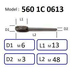 NIETZ 5601C / 5602C TAIWAN NIETZ DOUBLE CUT TUNGSTEN BURRS | TUNGSTEN CARBIDE BURRS | BALL NOSE | 560 1C / 560 2C