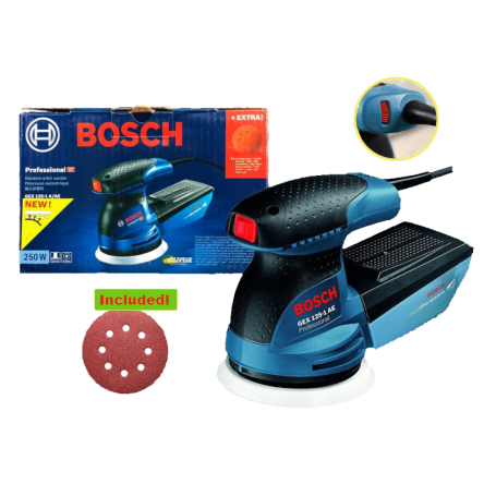 BOSCH SANDER 125mm X 250W 7500-12000rpm HEAVY DUTY (06013875L0) (GEX 125-1AE)