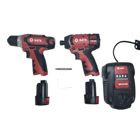 KEN COMBO SET- 12V MAX 2-TOOL COMBO KIT (2.0Ah X 2B) (KEN BL6212CB+BL6412D)