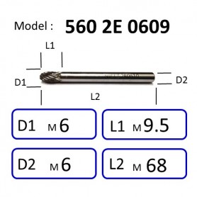 NIETZ 5602E NIETZ DOUBLE CUT TUNGSTEN CARBIDE BURRS | TUNGSTEN BURRS | OVAL | 5602 2E