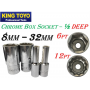 KINGTOYO CHROME SOCKET - 1/2" DEEP