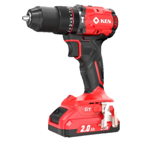 KEN 20V CORDELESS BRUSHLESS IMPACT DRILL 13mm @ 60N.m (2.0Ah X 2B) (KEN BL7220D-20C)