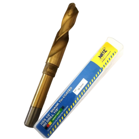 NIETZ HSS TIN-COATED M2 1/2 REDUCES SHANK DRILL BIT - 56420