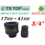 TSTOP / GIANT TOOLS IMPACT BOX SOCKET - REGULAR (17mm - 41mm)