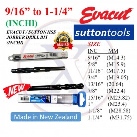 SUTTON HSS REDUCES SHANK DRILL BIT - 1/2 SHANK (INCHI) (EVACUT DRILL BIT)