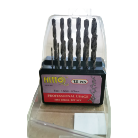HITTO DRILL BIT SET - 13PC - MM (1.5 - 6.5mm)