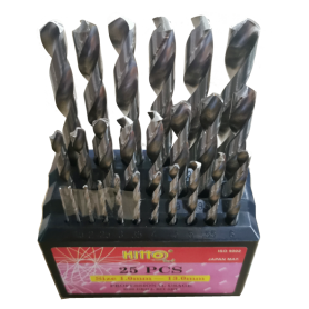 HITTO DRILL BIT SET - 25PC - MM (1.0 - 13mm)