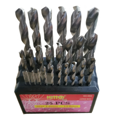HITTO DRILL BIT SET - 25PC - MM (1.0 - 13mm)