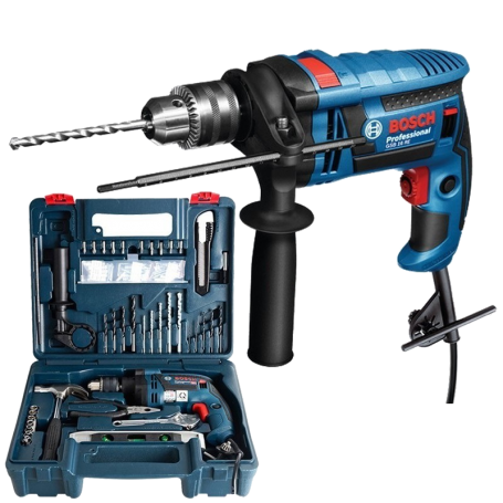 BOSCH IMPACT DRILL WITH 100PCS ACC & HAND TOOLS SET 750W (06012281L2) (GSB 16RE)