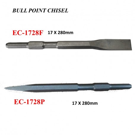 BULL POINT CHISEL - FLAT / POINT (17 X 280mm)