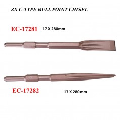 ZX C-TYPE BULL POINT CHISEL - FLAT / POINT (17 X 280 X 25mm)