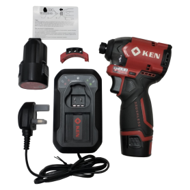 KEN 12V CORDELESS IMPACT DRIVER - 170N.m (2.0Ah X 2B) (KEN BL6712-20B)