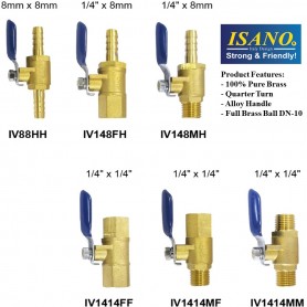 ISANO BRASS MINI BALL VALVE - FOR GAS USE