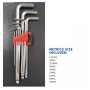 KINGTOYO METRIC EXTRA LONG HEXAGON BALL KEY WRENCH SET No:9200 (9PCS mm)