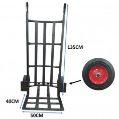 HEAVY DUTY 2 WHEEL HAND TRUCK TOLLER (40 X 50 X 135CM) 10" X 2 WHEEL