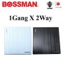 BOSSMAN PREMIUM QUALITY SWITCH (SIRIM) 1Gang X 2Way (BLACK / WHITE)