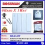 BOSSMAN PREMIUM QUALITY SWITCH (SIRIM) 4Gang X 1Way (BLACK / WHITE)
