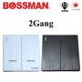 BOSSMAN PREMIUM QUALITY AUTO GATE SWITCH (SIRIM) 2Gang (WHITE / BLACK)