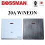BOSSMAN PREMIUM QUALITY WATER HEATER SWITCH (SIRIM) 20A W/NEON (WHITE / BLACK)