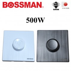 BOSSMAN PREMIUM QUALITY LIGHT DIMMER SWITCH (SIRIM) 500W (WHITE / BLACK)