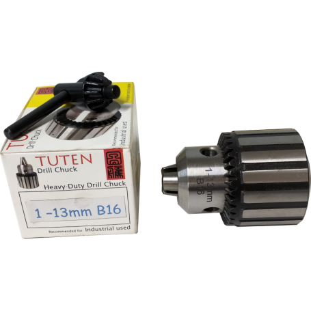 TUTEM KEY TYPE TAPER DRILL CHUCK (1 - 13mm B16 ~ 1/2")