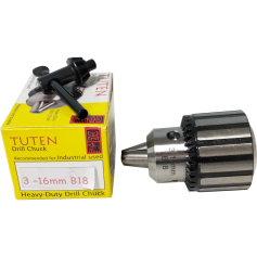 TUTEM KEY TYPE DRILL CHUCK (3 - 16mm B18 ~ 5/8")