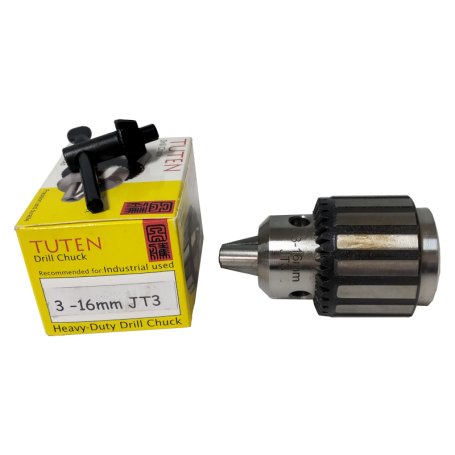 TUTEM KEY TYPE DRILL CHUCK (3 - 16mm-JT3 ~ 5/8")