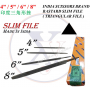 INDIA SCISSORS BRAND BASTARD SLIM FILE (TRIANGULAR FILE) (4"/5"/6"/8")