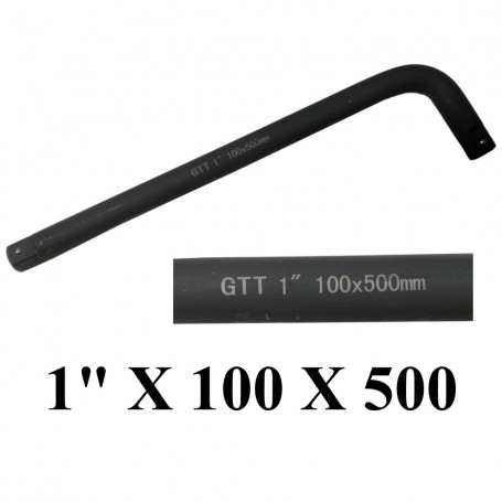 GTT IMPACT L-HANDLE (BLACK) (1" X 100 X 500)