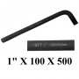 GTT IMPACT L-HANDLE (BLACK) (1" X 100 X 500)