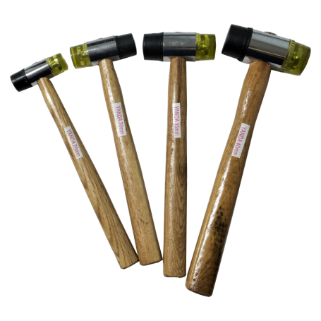 YELLOW PU & BLACK RUBBER HAMMER (黑黃树胶锤) 25mm - 40mm