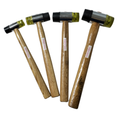 YELLOW PU & BLACK RUBBER HAMMER (黑黃树胶锤) 25mm - 40mm