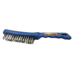 GERMANY TYPE STAINLESS STEEL WIRE HAND BRUSH (BLUE HANDLE)