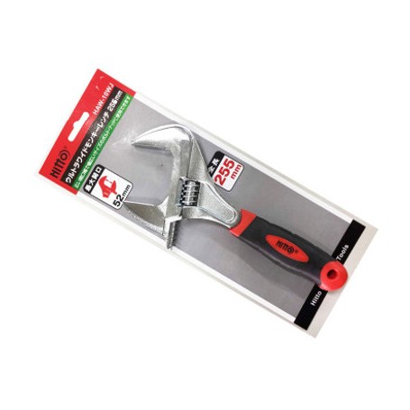 HITTO WIDE OPENING ADJUSTABLE WRENCH - HAW-10WJ (10" X 52 X 255mm)