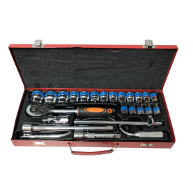 MLG-TOOL CR-V BOX SOCKET SET MLG-6203 (1/2" X 24pcs)