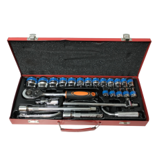 MLG-TOOL CR-V BOX SOCKET SET MLG-6203 (1/2" X 24pcs)