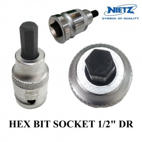 NIETZ HEX BIT SOCKET - 1/2"DR X M4 - M19