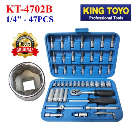 KINGTOYO BOX SOCKET SET - KTBBS-47 (KT-4702B) (1/4" - 47PCS)