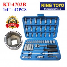 KINGTOYO BOX SOCKET SET - KTBBS-47 (KT-4702B) (1/4" - 47PCS)