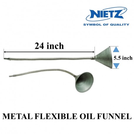 NIETZ METAL FLEXIBLE OIL FUNNEL - 5.5" (505-22-124)