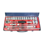 KINGTOYO BOX SOCKET SET - KT-4025S 25pcs 12POINT (12PT 10-32mm)