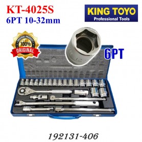KINGTOYO BOX SOCKET SET - KT-4025S 25pcs 6POINT (6PT 10-32mm)