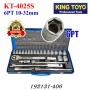 KINGTOYO BOX SOCKET SET - KT-4025S 25pcs 6POINT (6PT 10-32mm)