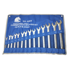 KEIBA K-824 COMBINATION WRENCH SET - MM (8-24 mm - 14PCS)