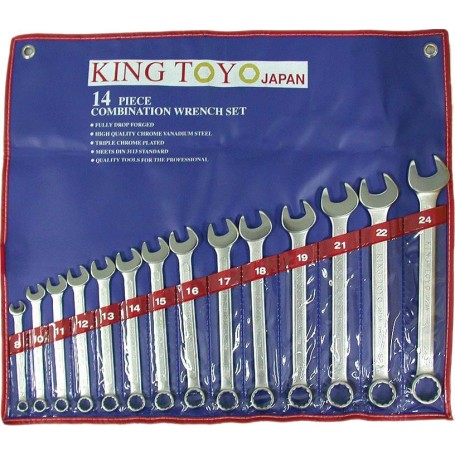 KINGTOYO COMBINATION WRENCH SET - KTCWS-824 (14pcs X 8-24mm)