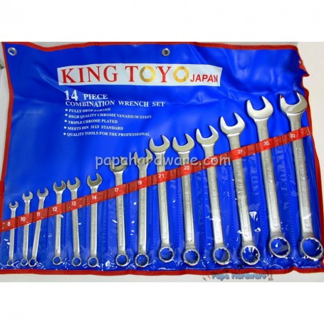 KINGTOYO COMBINATION WRENCH SET - KTCWS-832 (14pcs X 8-32mm)