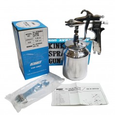 63S-15 (KL-63SSW) KINKI PAINT AIR SPRAY GUN WITH KS-10-2SSW 1/4" 1LT SUCTION (1.0, 1.5, 2.0, 2.5mm)